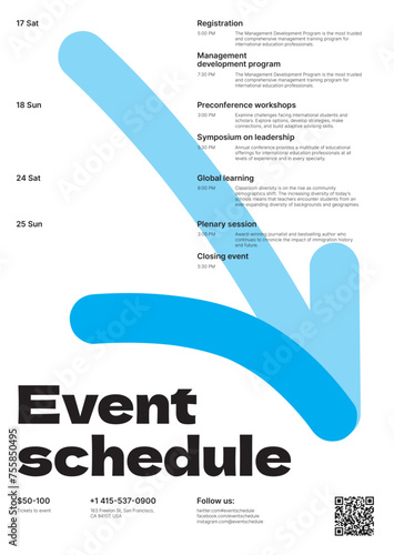 Conference Program Schedule Event Poster Flyer Template