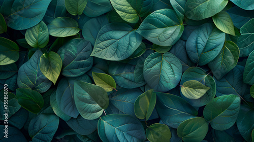 Green leaves background. generative ai 