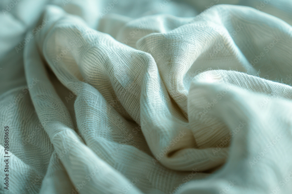 Close Up of White Fabric Texture Close Up of White Fabric Texture
