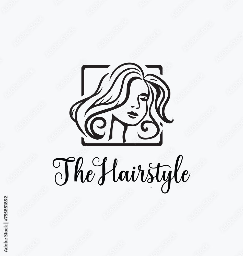 Fototapeta premium Hair Styles Logo Design