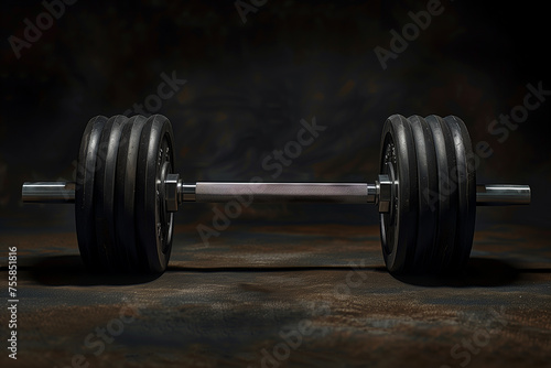 Heavy-duty barbell for strength training in the gym
