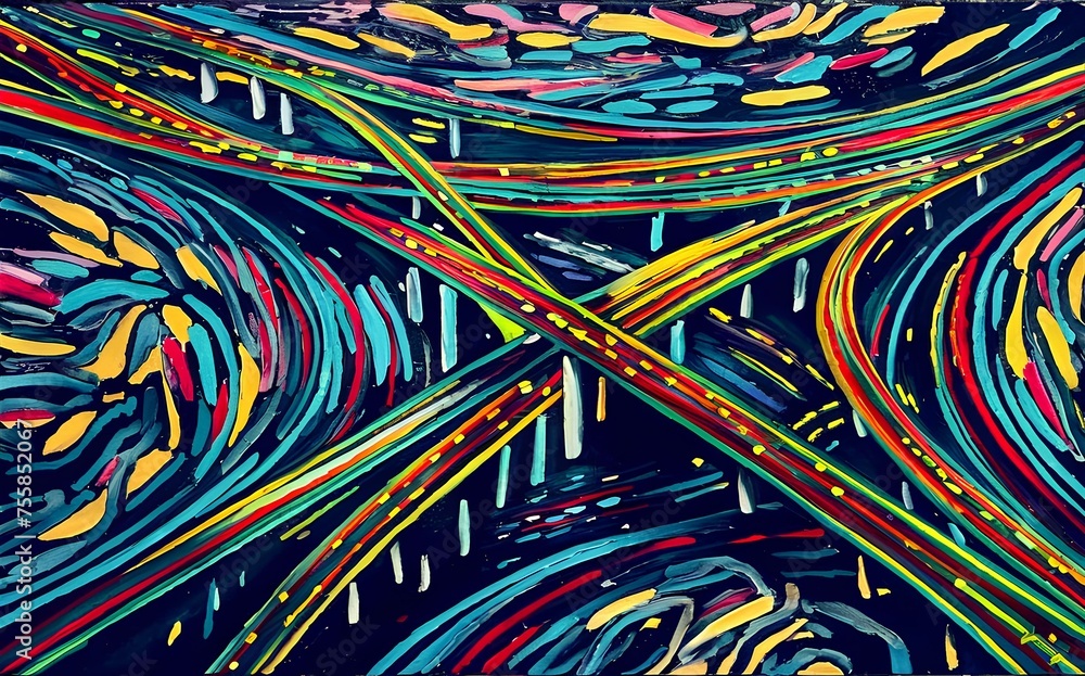 abstract representation of highways and roads