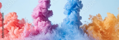 Blue smoky background with soft hues and smoke effect for design projects and presentations.
