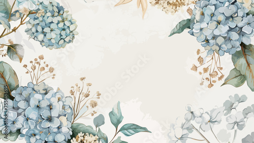 Blumen Floral Rahmen Vorlage Frame Karte Pastell Vektor | Save The Date Hochzeitskarte Hochzeit photo