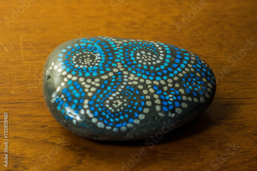 Painted stone photo