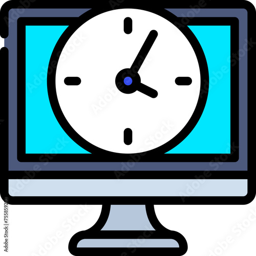 Computer Clock Icon