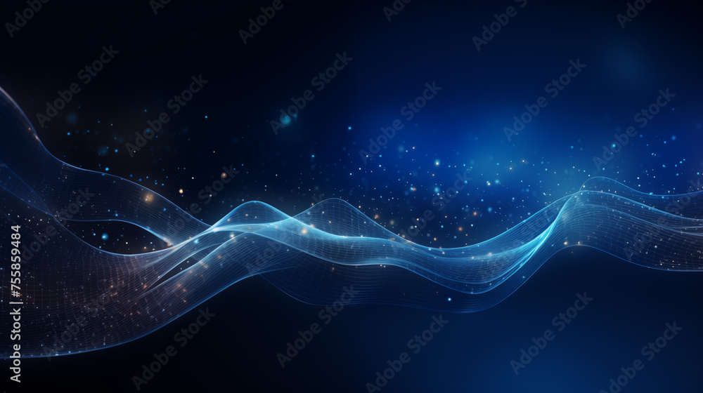 Abstract blue background with blue waves Abstract blue background with blue waves