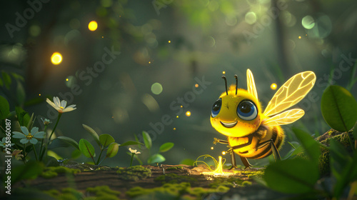 3d Cute Cartoon Firefly
