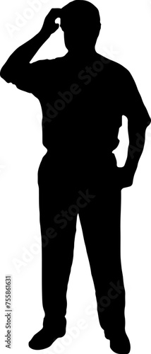 Silhouette of a man in a suit holding a gun.