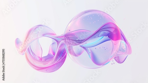 Abstract bubble figures in motion