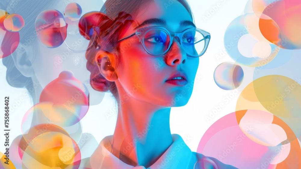 Standing in funky position girl with eyeglasses Standing in funky position girl with eyeglasses