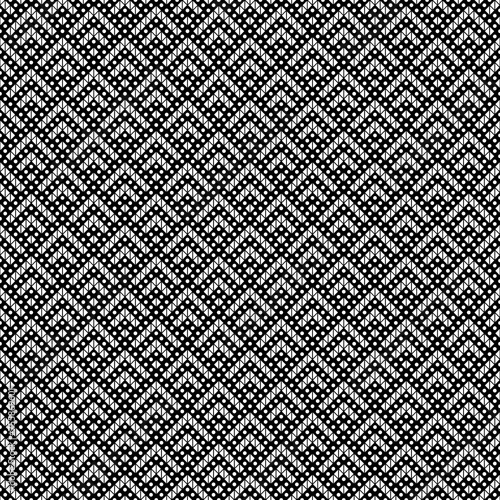 Seamless pattern. Figures background. Stylized chevrons, triangles, circles ornament. Triangular shapes, rounds backdrop. Folk wallpaper. Tribal motif. Ancient mosaic. Digital paper, textile print