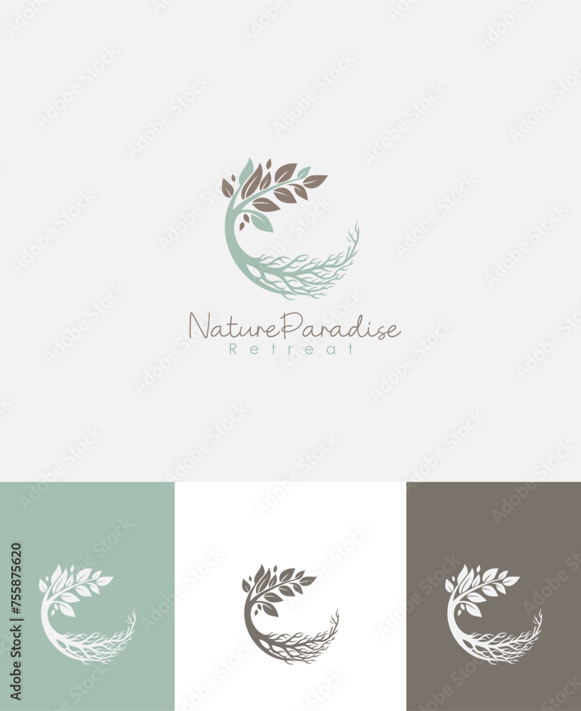 Nature Paradise Logo Ideas