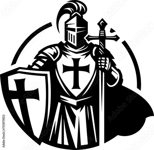 knight with sword and shield