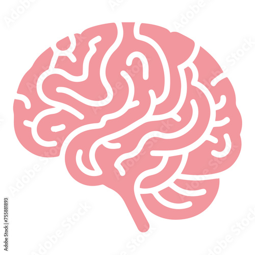 Human brain medical vector icon