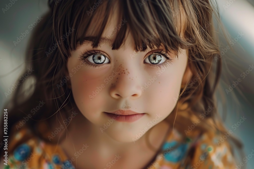 Close Up of Child With Blue Eyes Close Up of Child With Blue Eyes
