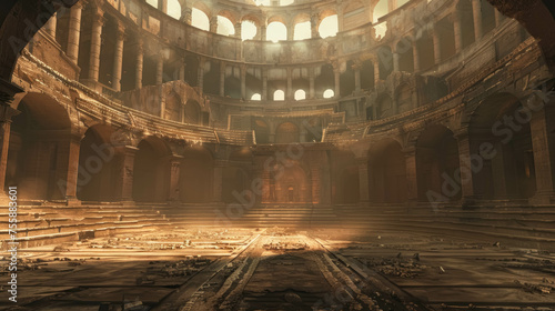 Lifelike Coliseum Battlefield For Battles Video Game, Fighting Video Game Background, Digital Visuals for Game, Video Game Arena Background, 3D Coliseum Background