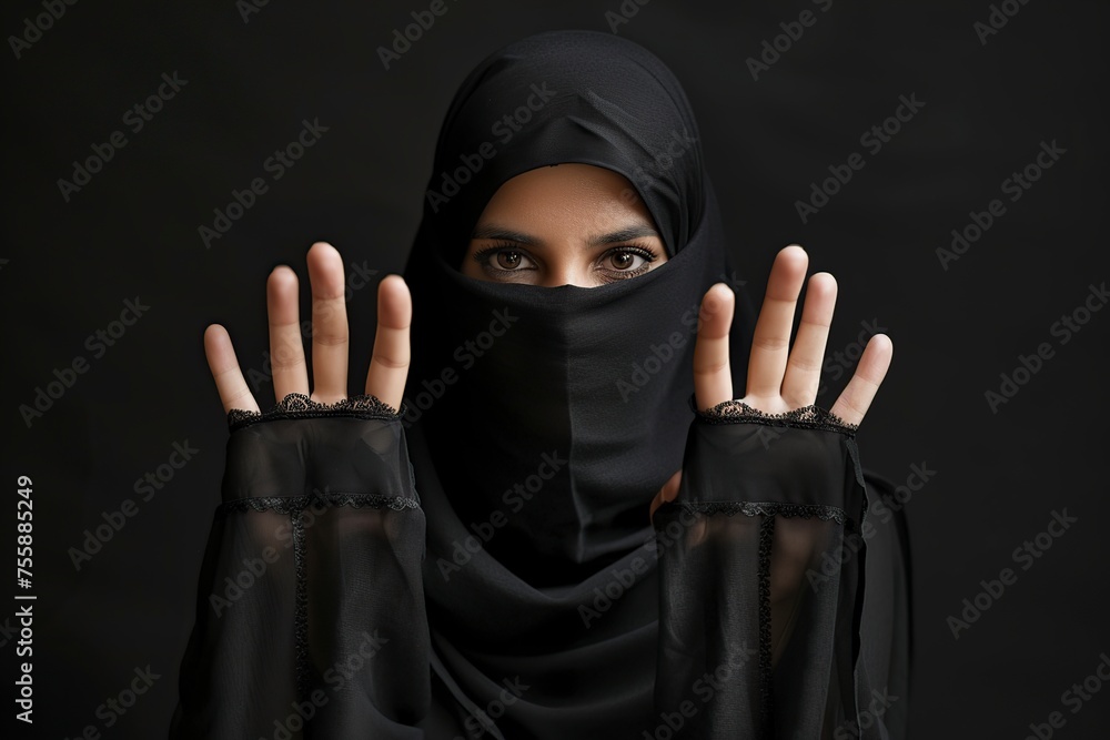 Woman Wearing Black Veil Woman Wearing Black Veil