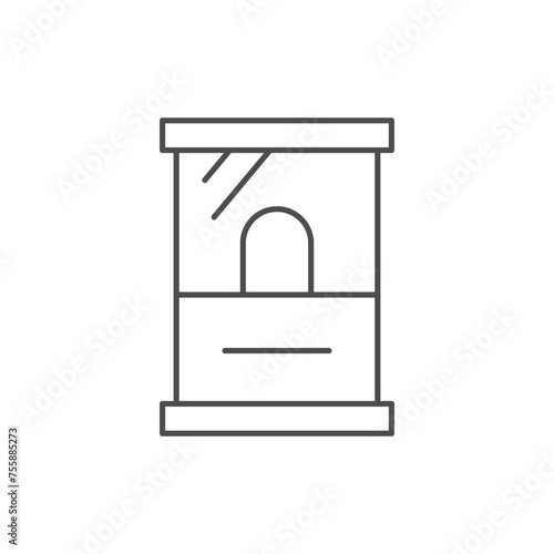 Ticket stall line outline icon