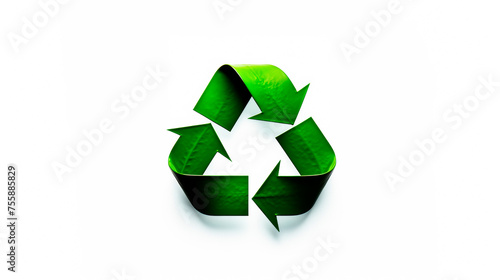 recycle symbol on white background