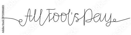 All Fools day hand drawn lettering design