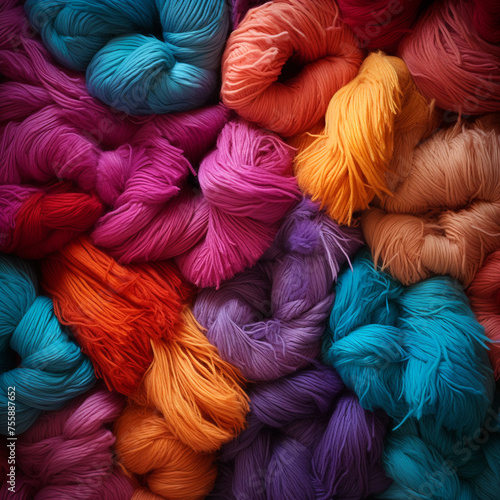 colorfull wool сreated with Generative Ai