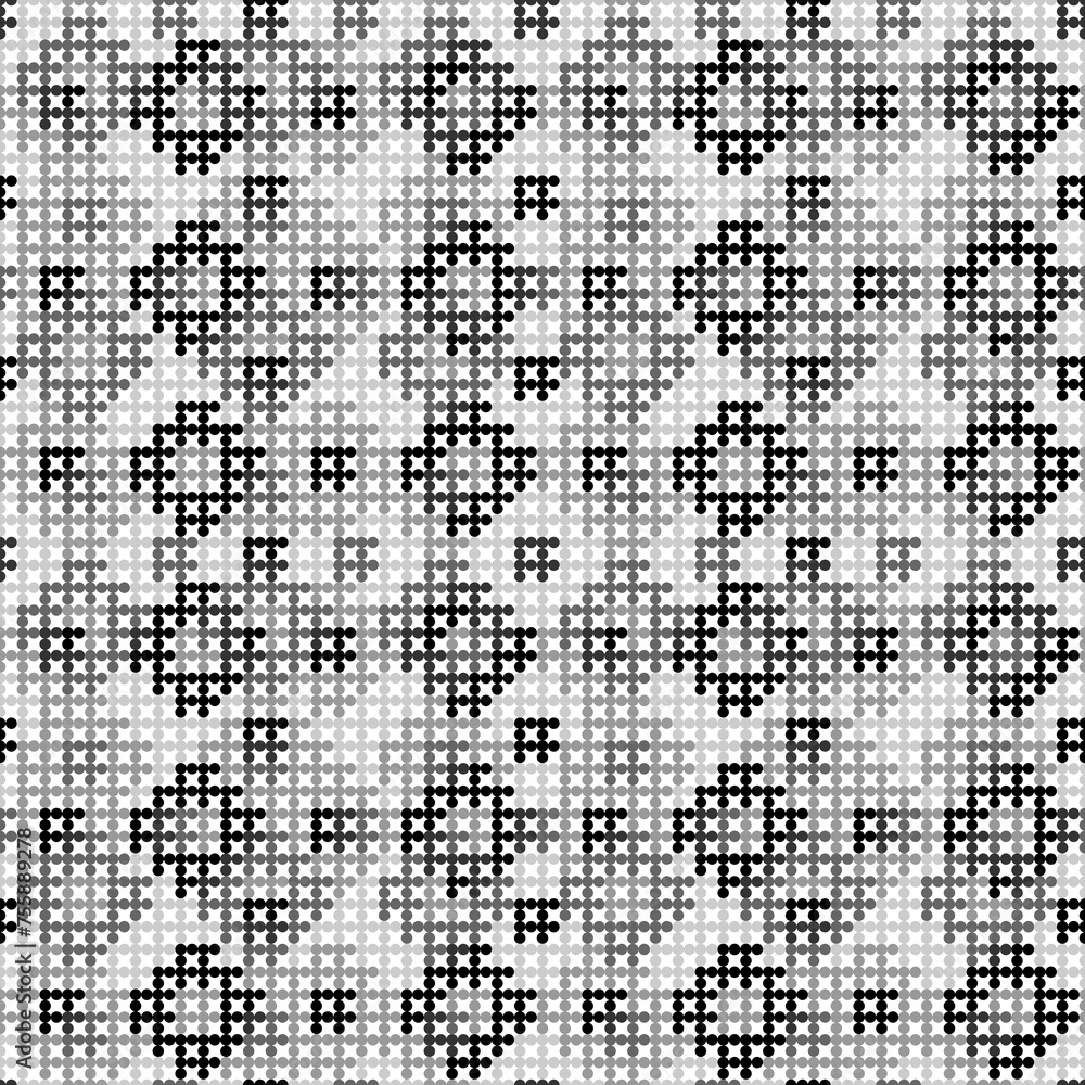 Seamless pattern. Circles ornament. Figures background. Digital paper, web designing, textile print. Geometrical backdrop. Dots motif. Simple shapes wallpaper. Vector.