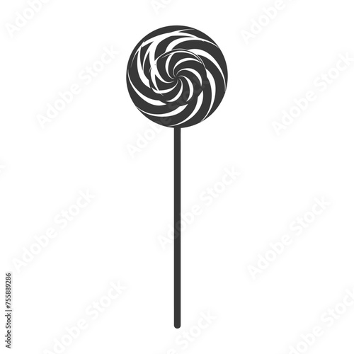 Silhouette candy lollipop black color only
