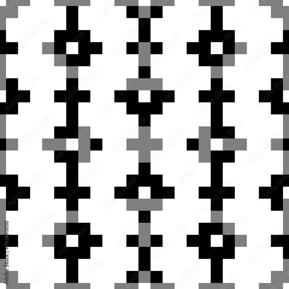Seamless pattern. Tribe motif. Figures ornament. Ethnic embroidery background. Tribal wallpaper. Crosses, squares, rectangles image. Ancient backdrop. Digital paper, web design, textile print. Vector Seamless pattern. Tribe motif. Figures ornament. Ethnic embroidery background. Tribal wallpaper. Crosses, squares, rectangles image. Ancient backdrop. Digital paper, web design, textile print. Vector