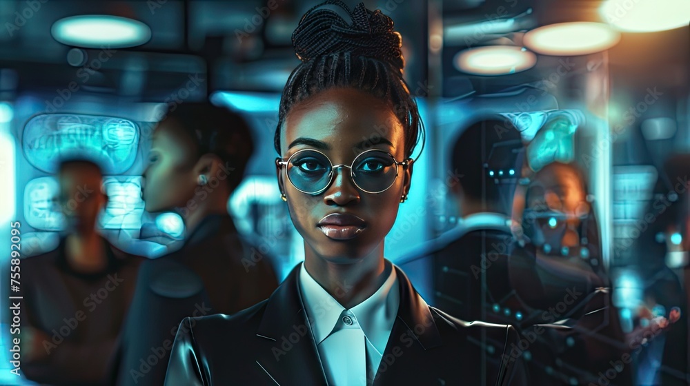 Happy african american young business woman in formal suit wearing, Smiling confident black guy