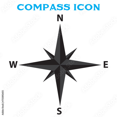 Compass icons set. arrow compass icon sign and symbol. vector illustration