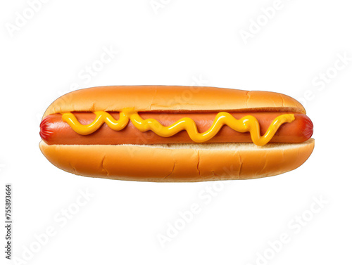 hot dog isolated on transparent background, transparency image, removed background