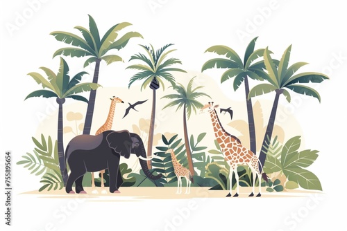 Marketing Trends Safari Vector Illustration on white background