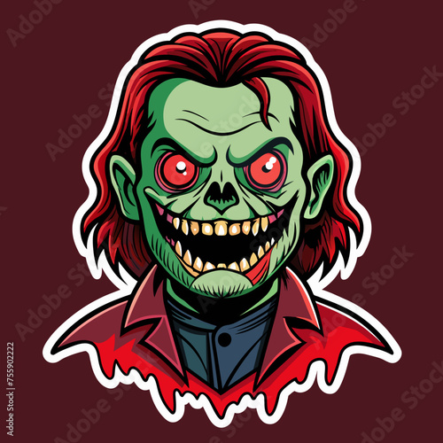 Unleash the terror with our Horror Jombi sticker - perfect for horror enthusiasts