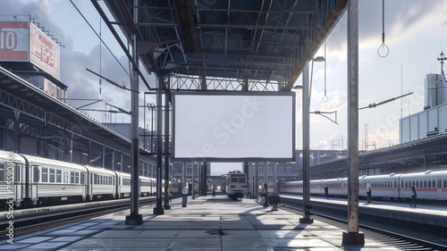 A photo shows an empty digital billboard