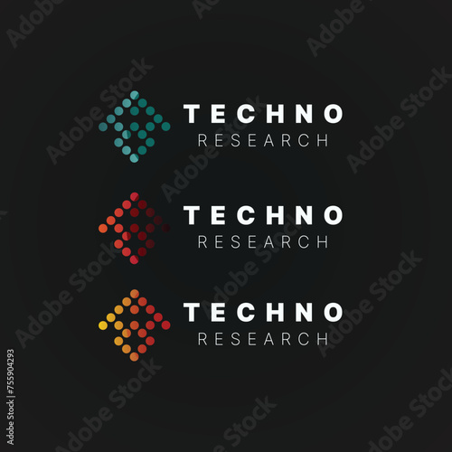 Techno Research Dots Logo Ideas