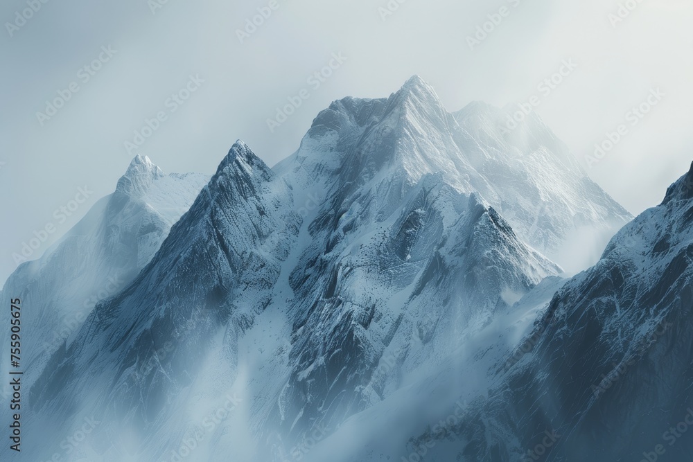 picture of beautiful mountains in a fog. picture of beautiful mountains in a fog.