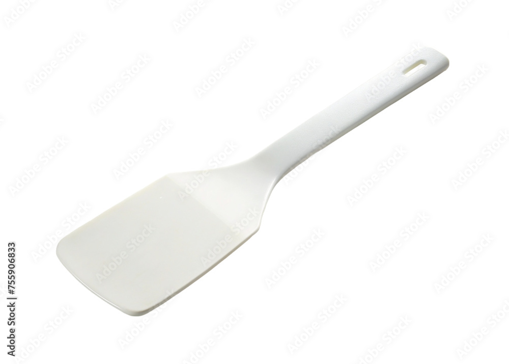 White plastic spatula isolated on transparent background. White plastic spatula isolated on transparent background.