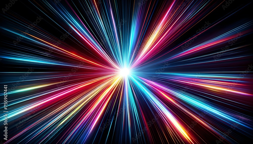 abstract colorful background with rays, a dynamic image depicting a burst of multicolored light rays emanating from a central point, creating a vibrant and energetic visual effect that suggests high s abstract colorful background with rays, a dynamic image depicting a burst of multicolored light rays emanating from a central point, creating a vibrant and energetic visual effect that suggests high s