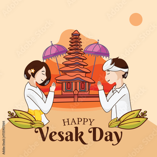 Vesak Day greeting card