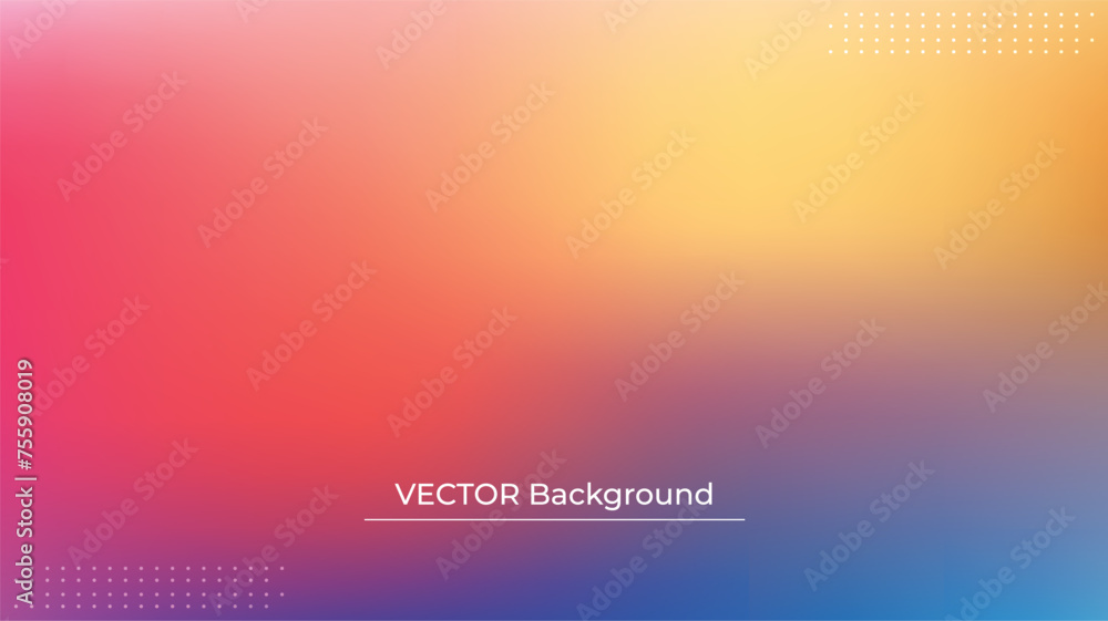 Smooth and blurry colorful gradient mesh background. Modern bright rainbow colors. Easy editable soft colored vector banner template. Premium quality Smooth and blurry colorful gradient mesh background. Modern bright rainbow colors. Easy editable soft colored vector banner template. Premium quality