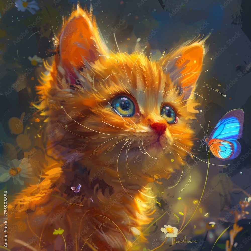 Orange Cat Illustration Orange Cat Illustration