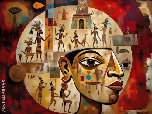 ethnic egyptian aztec indian african crossover