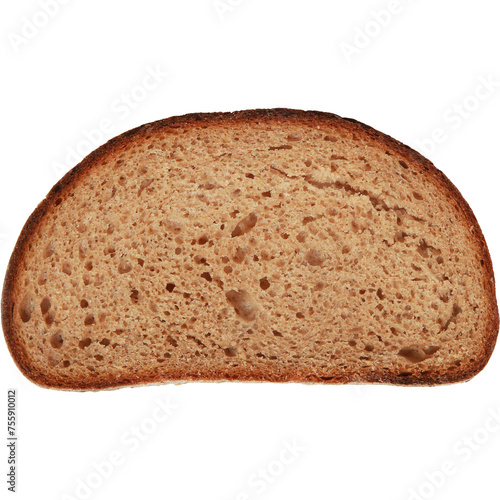An unique concept of isolated bread on plain background , very suitable to use in mostly project.