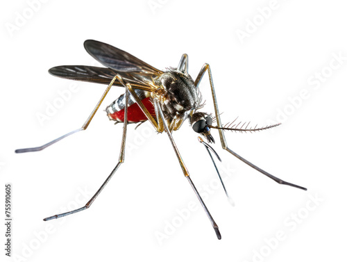 Mosquito isolated on transparent background, transparency image, removed background
