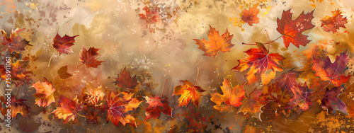 Frozen Time: The Eternal Dance of Autumn Leaves
