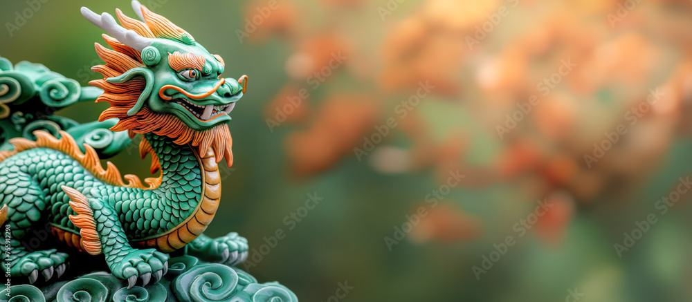 Chinese dragon statue.  Dragon's Legacy,  Exploring the Mythic Symbolism in Chinese Carving Of A Dragon. 