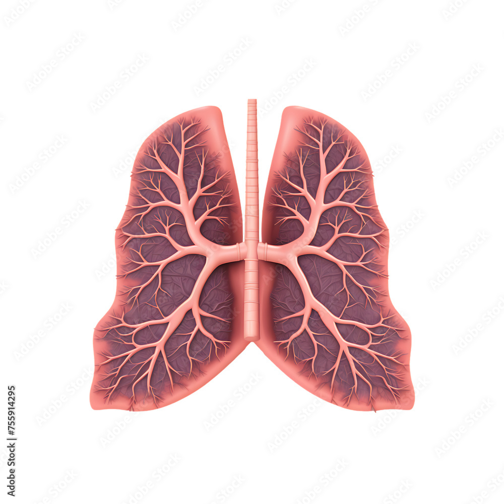 Human Lungs Model - Isolated in a Transparent Backdrop (PNG Cutout) Human Lungs Model - Isolated in a Transparent Backdrop (PNG Cutout)