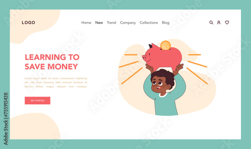 Savings Beginnings concept. Flat vector illustration