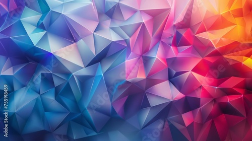 Abstract Polygonal Design with Vibrant Gradient